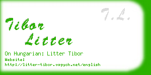 tibor litter business card